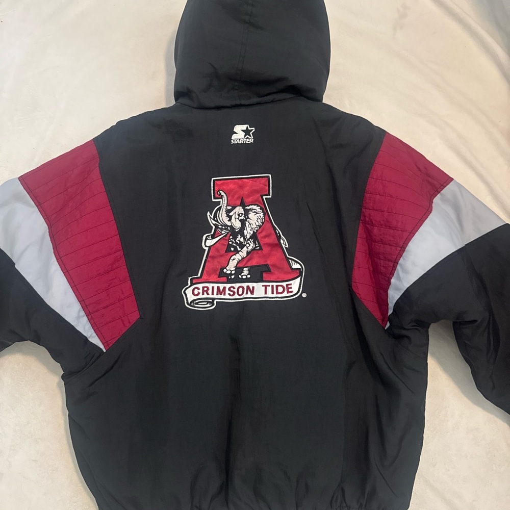STARTER Black and Crimson Kids Puffer Jacket